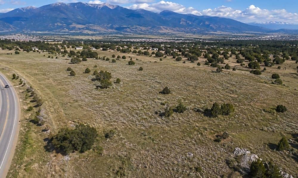 Aerial view of a Colorado Springs property for an ALTA land survey